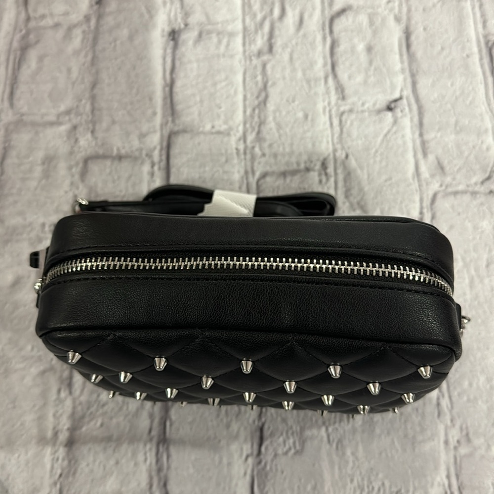 Rebecca Minkoff Diamond Quilt Studded Zip Top Crossbody Bag NWT - Picture 2 of 6